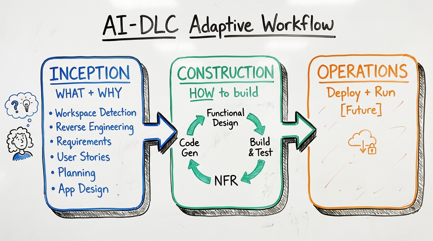 AI-DLC Three-Phase Adaptive Workflow